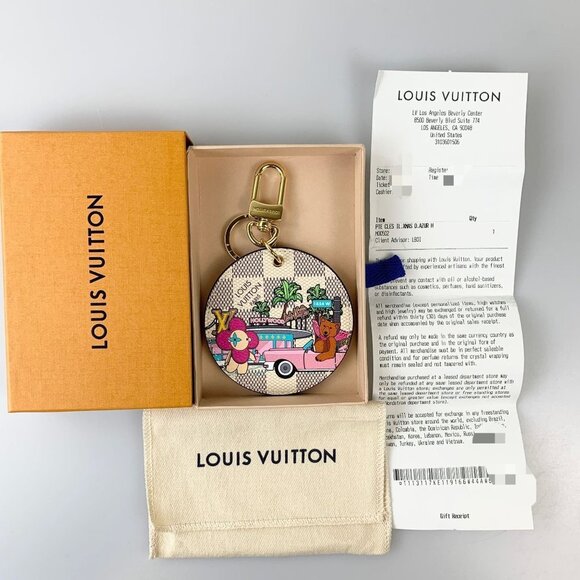 NIB Louis Vuitton Hollywood Drive xmas bag charm and key holder - Picture 9 of 9